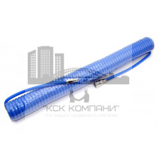 Пневмотрубка спиральная полиуретановая PU95 10х6.5 мм L 12 м (10 атм, голубая) Китай