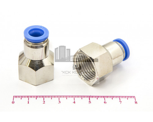 Пневмофитинг цанговый прямой с внутренней резьбой PCF 10-04 (R1/2)