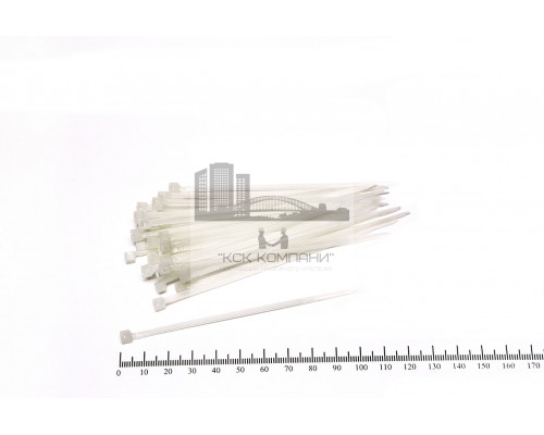 Кабельная стяжка белая 3х100 мм пластиковая (100 шт)