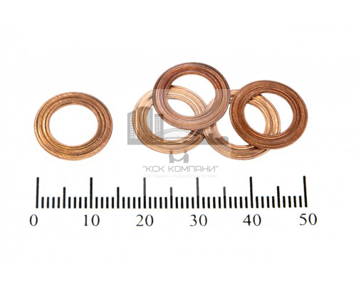 Шайба медная 9*15*0.5 (2 волны)