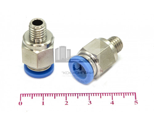 Пневмофитинг цанговый прямой с наружной резьбой PC 8-М8х1