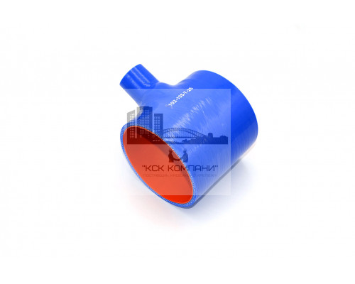 Патрубок силиконовый Т образный Ф 102 мм L 105 мм (отвод 25 мм)