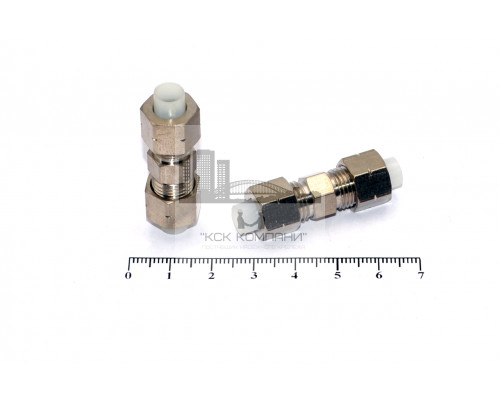 Фитинг пневматический цанговый латунный прямой NKI 6