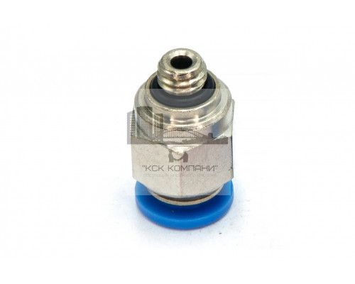 Пневмофитинг цанговый прямой с наружной резьбой PC 6-М6х1