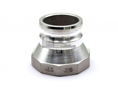 Камлок переходной алюм. А-3040 (ПАПА 75мм + внутр. резьба 100мм) 3 х 4