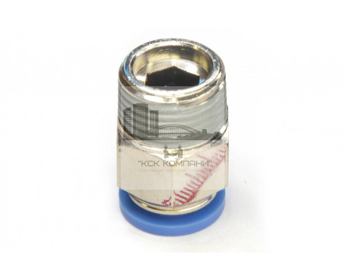 Пневмофитинг цанговый прямой с наружной резьбой PC 10-03 (R3/8)