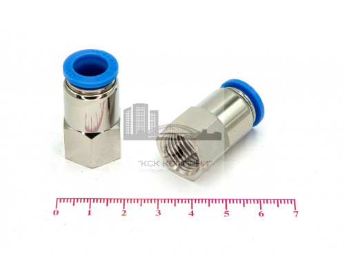 Пневмофитинг цанговый прямой с внутренней резьбой PCF 10-М14х1.5