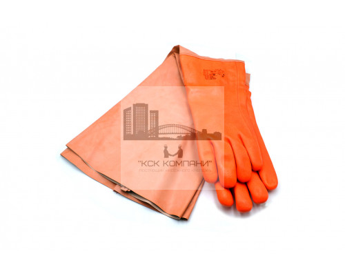 Перчатки камерные для кабин L 800 мм Vector (оранжевые)