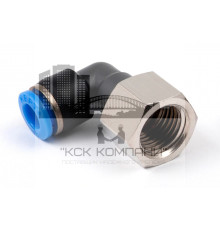 Пневмофитинг цанговый L-образный с внутренней резьбой PLF 6-02 (R1/4")