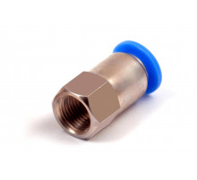 Пневмофитинг цанговый прямой с внутренней резьбой PCF 6-01 (R1/8")