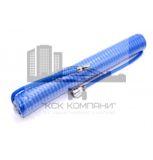 Пневмотрубка спиральная полиуретановая PU95 10х6.5 мм L 9 м (10 атм, голубая) Китай