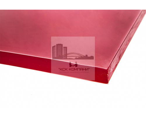 Полиуретан листовой 15 мм (500х500 мм, ~4.7 кг, красный) Россия