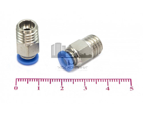 Пневмофитинг цанговый прямой с наружной резьбой PC 4-М10х1.5