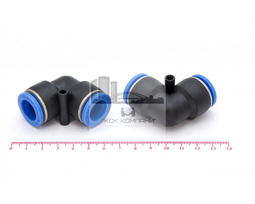 Фитинг пневматический цанговый пластиковый Г-образный PUL 15