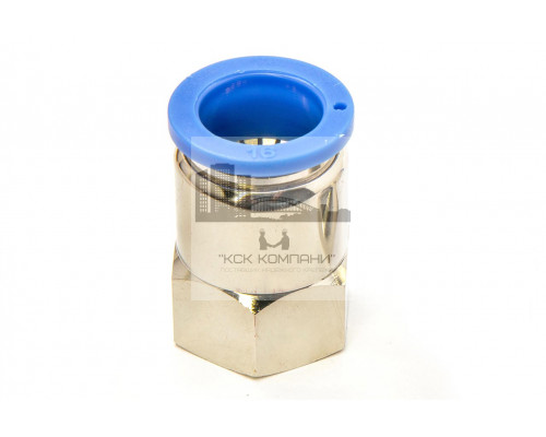 Пневмофитинг цанговый прямой с внутренней резьбой PCF 16-03 (R3/8)