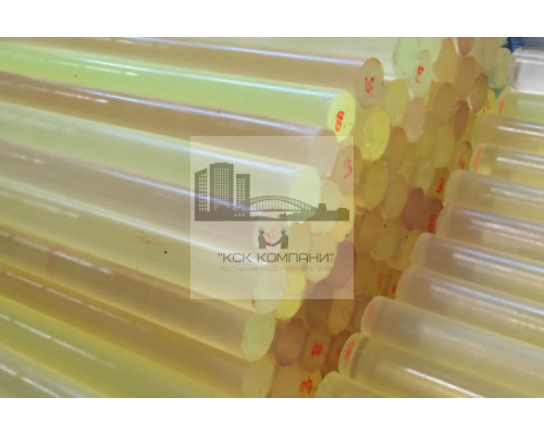 Полиуретан стержень Ф 40 мм ШОР А83 Китай (500 мм, 0.9 кг, жёлтый)