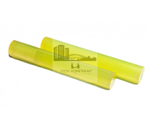Полиуретан стержень Ф 80 мм ШОР А83 Китай (500 мм, 3.0 кг, жёлтый)