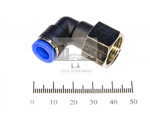Пневмофитинг цанговый L-образный с внутренней резьбой PLF 8-03 (R3/8)