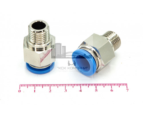 Пневмофитинг цанговый прямой с наружной резьбой PC 12-М14х1.5