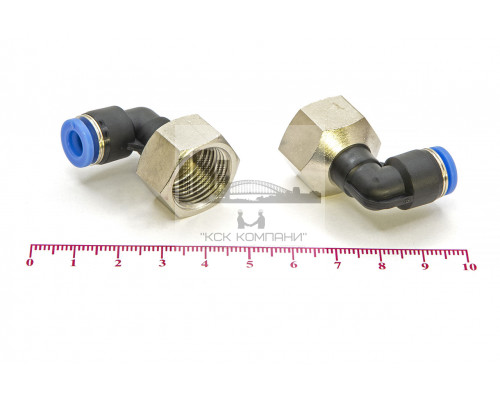 Пневмофитинг цанговый L-образный с внутренней резьбой PLF 6-03 (R3/8)