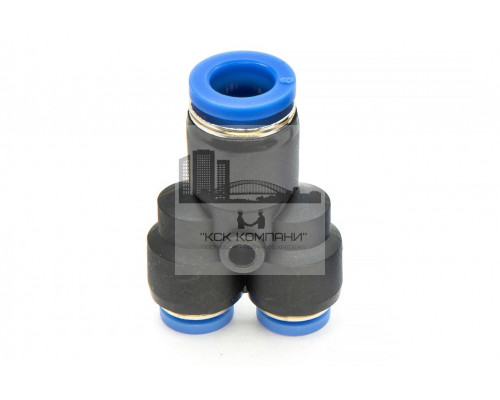 Фитинг пневматический цанговый пластиковый Y-образный переходной PW 8-4