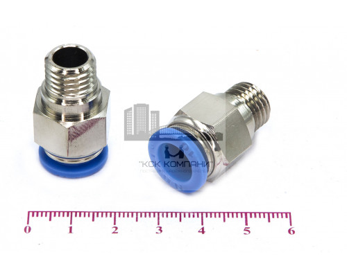 Пневмофитинг цанговый прямой с наружной резьбой PC 10-М12х1.5