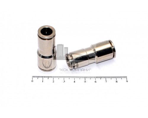 Пневмофитинг латунный прямой переходной IPUT 12-10