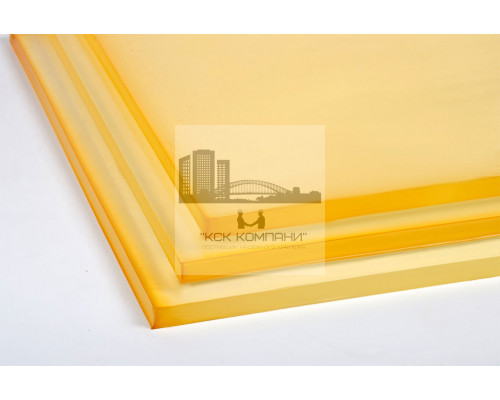 Полиуретан листовой 15 мм (500х500 мм, ~4.9 кг, жёлтый) Китай