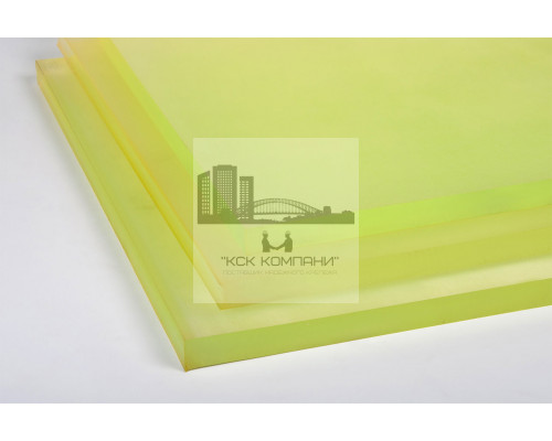 Полиуретан листовой 20 мм (500х500 мм, ~6.3 кг, жёлтый) Китай