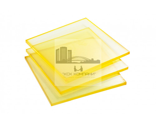 Полиуретан листовой 20 мм (500х500 мм, ~6.3 кг, жёлтый) Китай