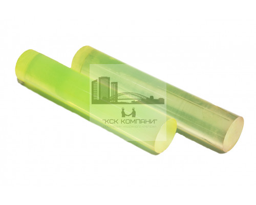 Полиуретан стержень Ф 100 мм ШОР А83 Китай (500 мм, 4.7 кг, жёлтый)
