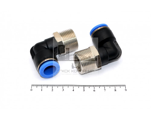 Пневмофитинг цанговый L-образный с наружной резьбой PL 12-М22х1.5