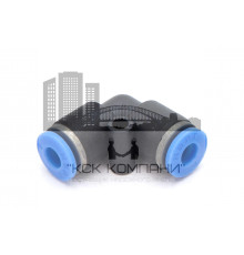 Фитинг пневматический цанговый пластиковый Г-образный PUL 4
