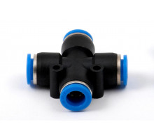 Фитинг пневматический цанговый пластиковый Х-образный PZA 8