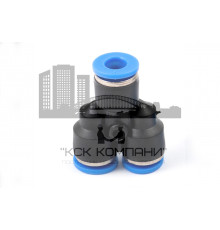 Фитинг пневматический цанговый пластиковый Y-образный PY 6