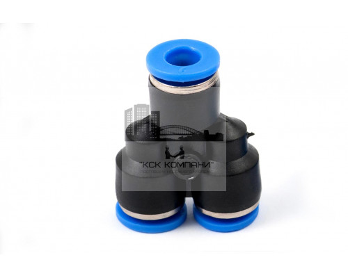 Фитинг пневматический цанговый пластиковый Y-образный PY 6