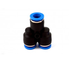 Фитинг пневматический цанговый пластиковый Y-образный PY 8