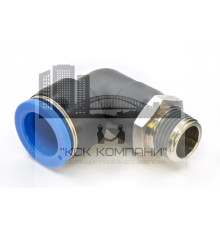 Пневмофитинг цанговый L-образный с наружной резьбой PL 16-03 (R3/8")