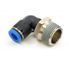 Пневмофитинг цанговый L-образный с наружной резьбой PL 6-03 (R3/8")
