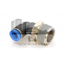 Пневмофитинг цанговый L-образный с наружной резьбой PL 8-04 (R1/2")