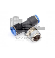 Пневмофитинг цанговый Т-образный с наружной резьбой PТ 10-04 (R1/2")