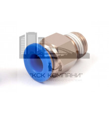 Пневмофитинг цанговый прямой с наружной резьбой PC 6-01 (R1/8")