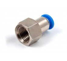 Пневмофитинг цанговый прямой с внутренней резьбой PCF 6-02 (R1/4")