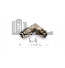 Пневмофитинг латунный L-образный с наружной резьбой NPLT 06-01 (R1/8")