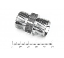 Штуцер для РВД соединительный 30/30  М24х1.5 - М24х1.5 грань S27