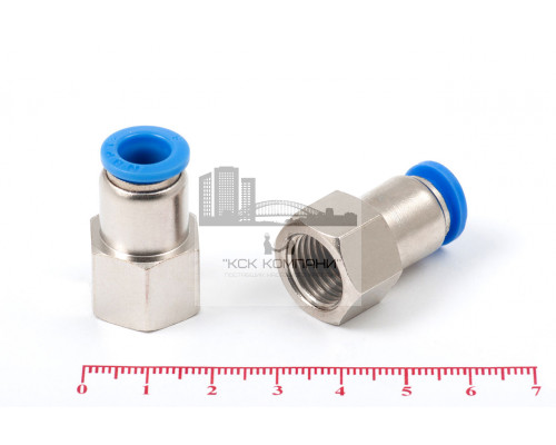 Пневмофитинг цанговый прямой с внутренней резьбой PCF 8-02 (R1/4)