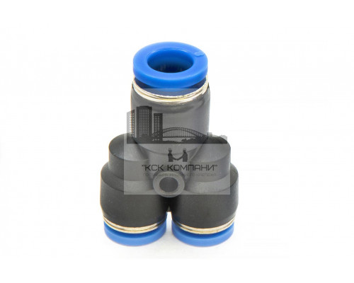 Фитинг пневматический цанговый пластиковый Y-образный переходной PW 8-6