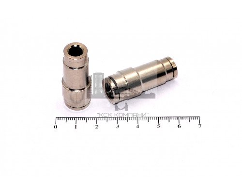 Пневмофитинг латунный прямой переходной IPUT 8-6