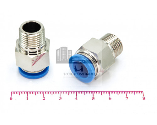 Пневмофитинг цанговый прямой с наружной резьбой PC 12-М16х1.5