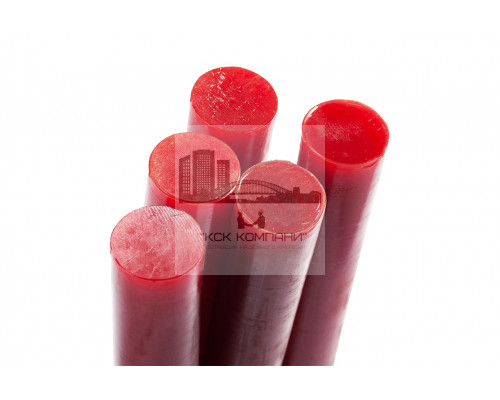 Полиуретан стержень Ф 45 мм (400 мм, 0.9 кг, красный, ШОР А85) Россия